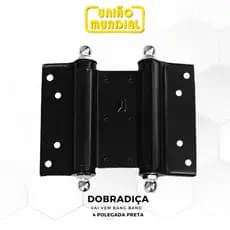 Dobradiça Bang Bang - Vai Vem 4 Polegadas - União Mundial Acabamento Preto