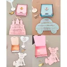1 Caixa Convite Pajem Daminha Florista Quebra-cabeça MDF casamento noivos pajens