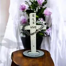 1 Cruz Coroa de Espinhos - Enfeite decorativo- Foi por você - Foi por amor - Páscoa - Ele vive - MDF