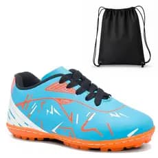 Kit Chuteira Infantil Masculino Campo Society Mochila Antiderrapante Confortável Resistente