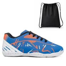 Kit Chuteira Infantil Masculino Quadra Salão Antiderrapante Resistente Confortável Mochila Acessível
