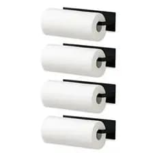 Kit 4 Porta Papel Suporte Pano Toalha Rolo Multiuso Ferro Suporte C Adesivo Parede Cozinha Banheiro