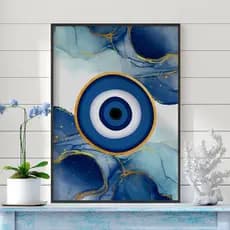 Quadro Decorativo Grande 110x80cm Olho Grego Hall Casa Sala Quarto Decoração De Parede Mdf Adesivo Grande