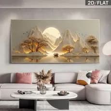 Quadro Decorativo 110x80cm elegante suavidade inspiração calma Decore Sala,Quarto,Copa,consultório,escritório,hall