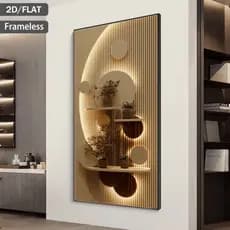 Quadro Decorativo 110x80cm classe elegante suavidade composição Decore Sala,Quarto,Copa,consultório,escritório,hall