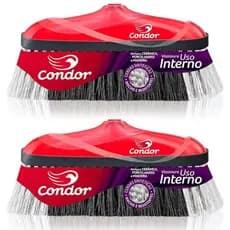 Kit 2 Vassouras Cerdas Macias Uso Interno Varre Muito Qualidade Condor