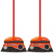 Kit 2 Vassouras Piaçava Cerdas Cruzadas Firmes Multiuso Resistente V-52 Com Cabo Qualidade Condor