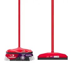 Kit Limpeza Completo 1 Vassoura Interna Varre Muito 1 Rodo Multiuso 30cm Com Cabo Qualidade Condor