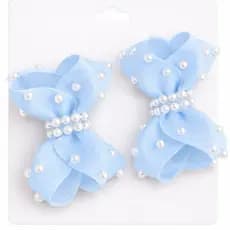 Laço Infantil com Pérolas luxo| Par de Laços | 5cm ou 6,5cm | Menina