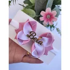 Laço amora invertido personalizado nome da bebe/criança
