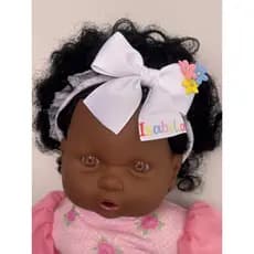 Laço baby gravatinha com ponta personalizado com nome