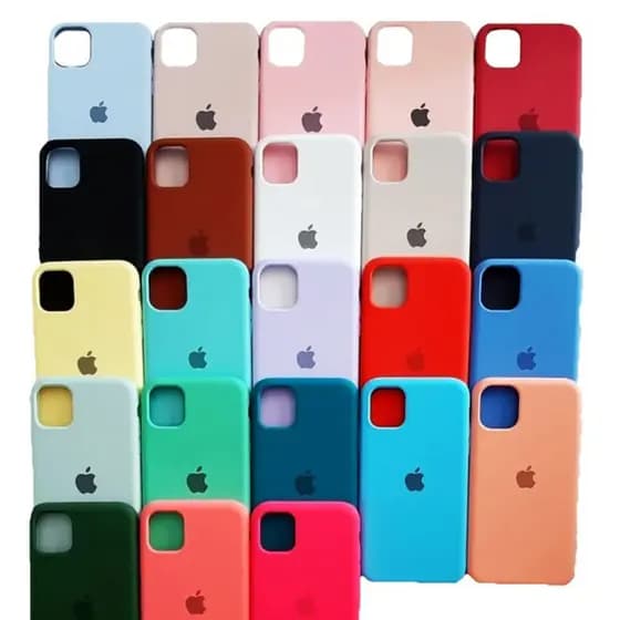 Capa Silicone Colorida Para iPhone X XS 11 12 13 14 15 16 Premium