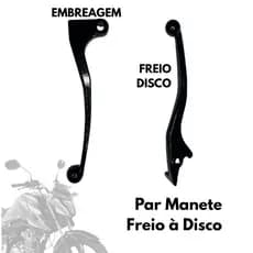 Par Manetes Freio à Disco e Embreagem Moto Cg Titan Fan 125 150 160 Preto Alta Resistência