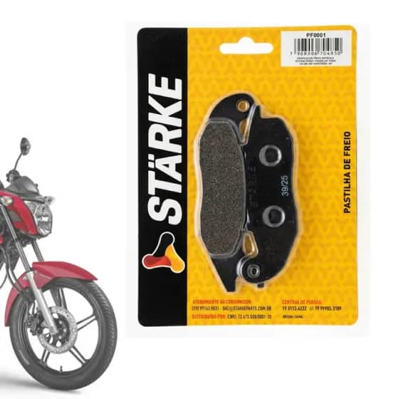 Pastilha de Freio a Disco Moto Honda CG Titan 150 2009+ / CG 160 ABS 2015+ Alta Durabilidade