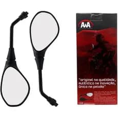 Par Retrovisor Moto Mini Bmw Gs650/F800 Fixo Rosca 10mm Padrão Honda Preto