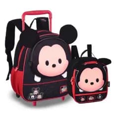 Kit Mochila de rodinha+Lancheira e mochila de costas de passeio Disney