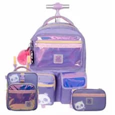 Kit Mochila de Rodinhas Panda Xeryus