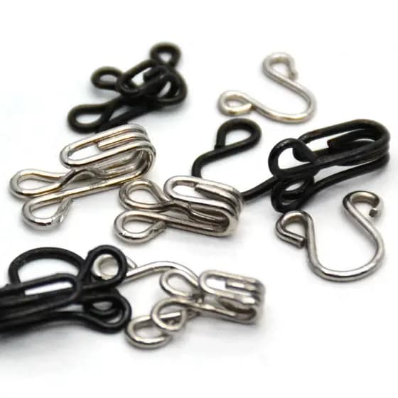 Colchetes de Gancho com Mola Preto