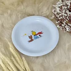 Prato de Sobremesa Porcelana Decorado 19cm - Pequeno Príncipe Estrelas