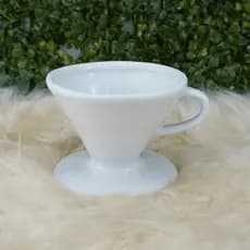 Filtro de Café Coador de Porcelana Branco Liso