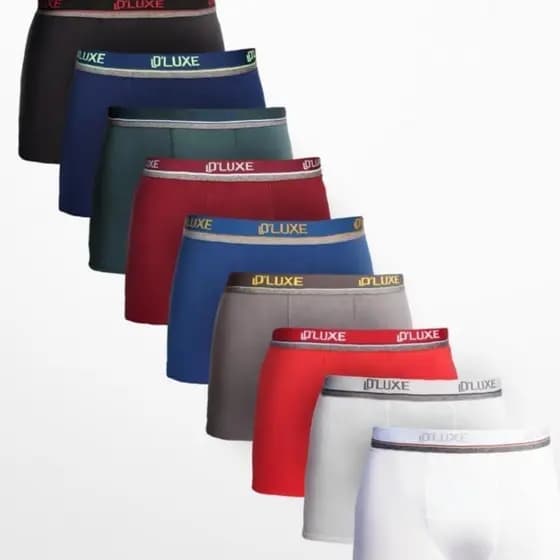 Kit 5 Cuecas Boxer Adulto Masculino Microfibra