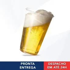 50 Copos Descartáveis Liso 330ml Plástico Resistente Polipropileno PP Para Cerveja Chopp Drink Bebida