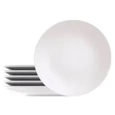 Kit 6 Prato Fundo Tramontina Em Porcelana 22cm Branco