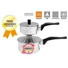 Cuscuzeira Paulistinha Porção Individual Aço Inoxidável Fogão Indução Super Kibarato