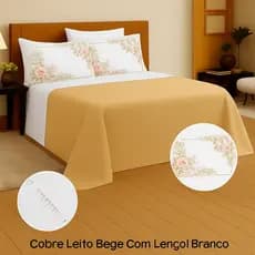 Kit Cobre Leito Casal Dupla Face King 3 Pçs - Várias Cores - Promoção Colcha