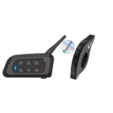 2 Intercomunicadores V6 Pro Bluetooth + Controle P/ Capacete