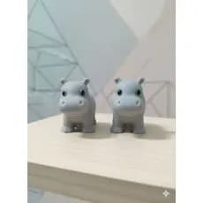 hipopótamo mini 3D