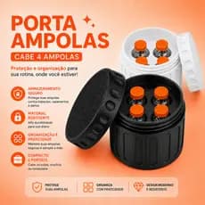 Porta Ampolas Organizador para 4 Frascos 3m  Estojo Protetor Compacto Resistente para Transporte