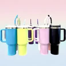Caneca Copo Térmica Inox 1200Ml Térmica Inoxidável com tampa canudo Inox