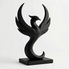 Estátua Fênix Abstrata Decorativa Moderna Escultura de Mesa para Sala Escritório Estante Decoração Moderna