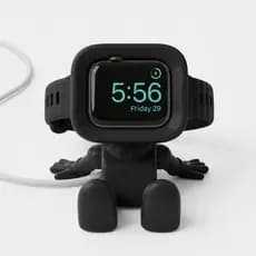 Suporte Para Carregador Apple Watch 45mm Mini Robô de Mesa - Decorativo Com Base Para Carregar