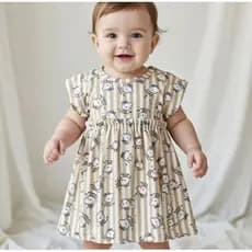 Vestido Infantil Menina Bebê Suede Tamanhos 1 2 3