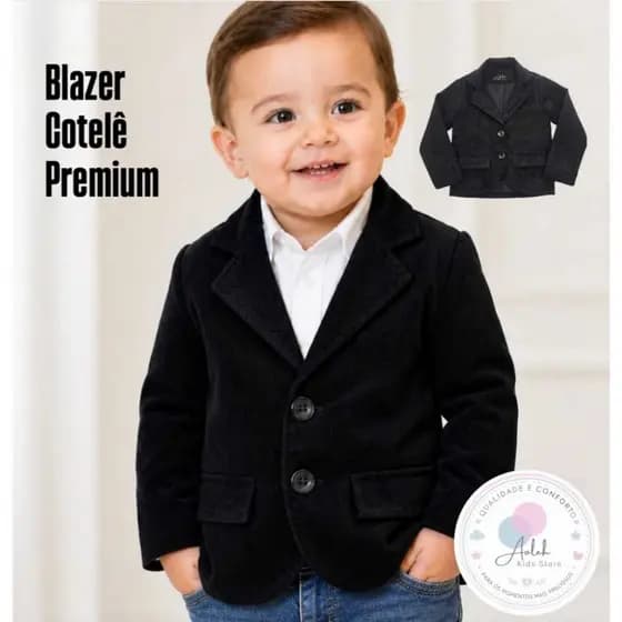 Blazer Infantil Bebê Menino Cotelê Premium Tamanhos 1, 2 e 3 Primeiros Passos