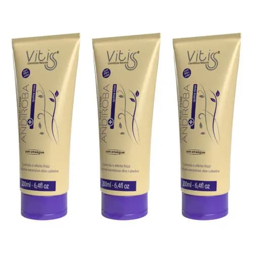 3 Creme Para Pentear  Para Cachos Andiroba Vitiss