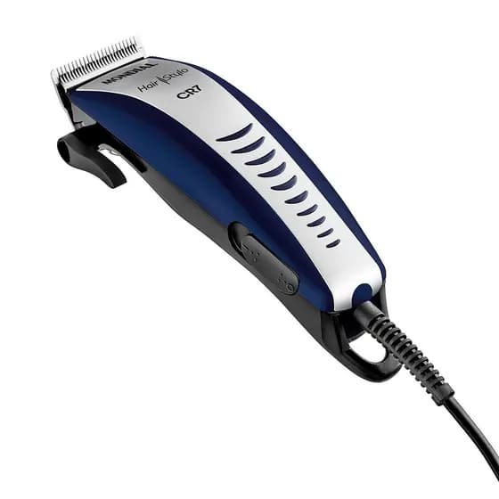 Máquina de Corta Cabelo Mondial Azul e Cinza Hair Stylo CR-07 220V