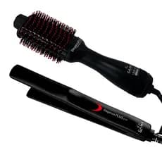 Kit GAMA Escova + Prancha Eleganza Plus Ceramic Bivolt