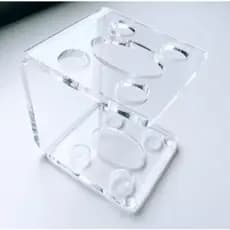 Porta Escova De Dentes Acrílico Cristal Organizador De Pia Banheiro Suporte Pasta