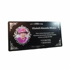 Placa para Lapide/Tumulo com foto - Gravado a Laser