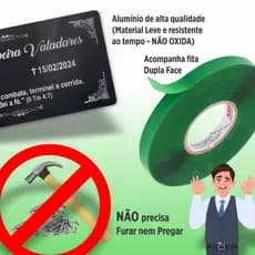 PLACA PARA LÁPIDE ESPECIAL COM MEDIDA PERSONALIZADA