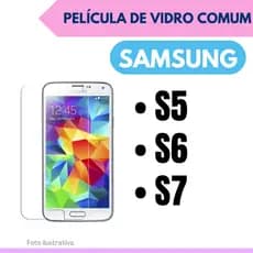 Película de Vidro Samsung Galaxy S5 / S6 / S7 / Protetor de Tela Inteita.