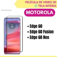 Película de Vidro 3D Para Motorola Moto Edge 60 / Edge 60 Fusion / Edge 60 Neo / Protetor de Tela.