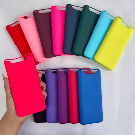 Capinha Para Samsung A80 / Capa Case Silicone Aveludada Colorida Forrada (CF26)