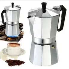 Cafeteira Italiana 3 Xicaras Expresso Moka Luxo em aluminio.