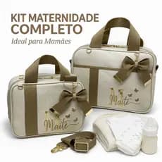 kit completo bolsa Maternidade  Personaliza para menina e menino com nome Bordado luxuoso.