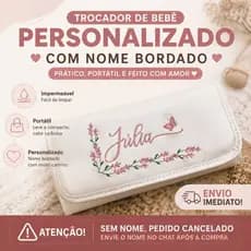 Trocador de Fraldas Portátil para Bebê Impermeável Personalizado com nome | MENINO \MENINA