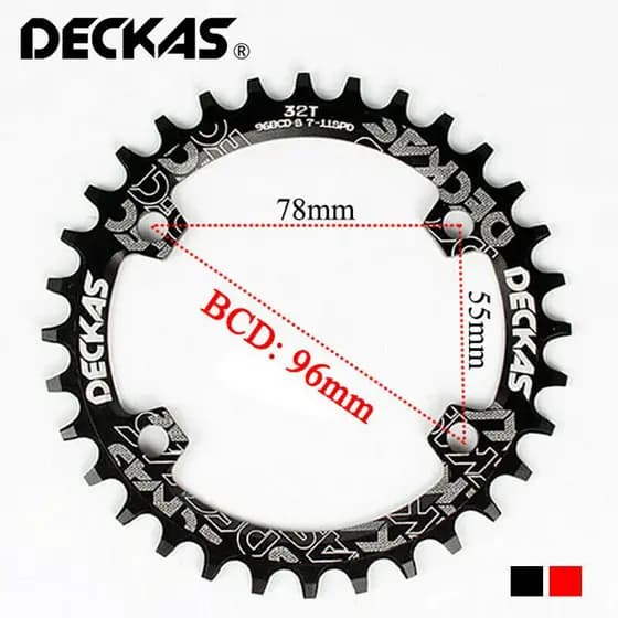 DECKAS 96BCD 40T 42T 44T 46T 48T 50T Anel De Corrente De Bicicleta Redondo Assimétrico MTB De Coroa M4100 M5100 M6000 M7000 M8000